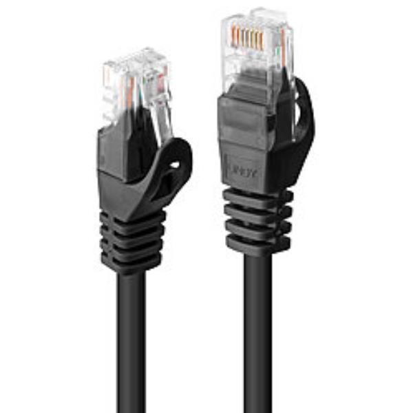 Lindy Basic - Cavo patch - RJ-45 (M) a RJ-45 (M) - 5 m - UTP - CAT 6 - stampato, antiaggrovigliamento - nero