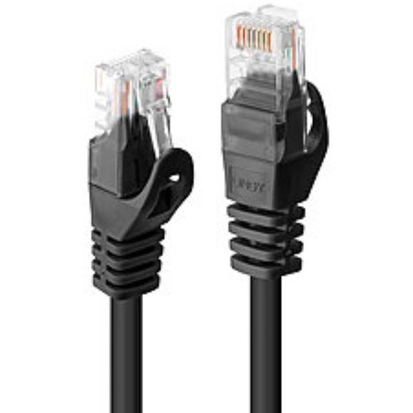Lindy Basic - Cavo patch - RJ-45 (M) a RJ-45 (M) - 10 m - UTP - CAT 6 - stampato, antiaggrovigliamento - nero