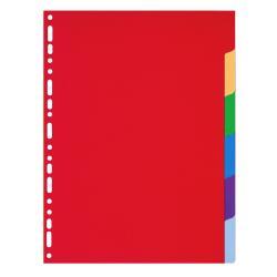 Exacompta - Divisorio - 6 parti - per A4 - con schede - colori assortiti