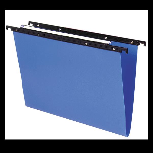 BERTESI CARTESIO PP CARTELLE SOSPESE PER CASSETTO IN PP INTERASSE 390MM FONDO A V COL.BLU CONF 25 Pz.