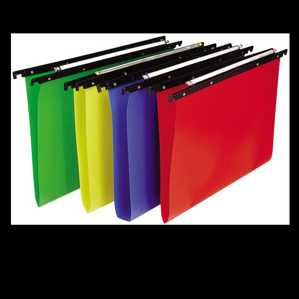 BERTESI CARTESIO PP CARTELLE SOSPESE DA CASSETO IN PP INTERASSE 390MM FONDO A V COL. ASSORTITI CONF 25 Pz.