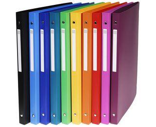 Exacompta - Quaderno ad anelli - larghezza dorsale 20 mm - per A4 - capacità 100 fogli - colori assortiti