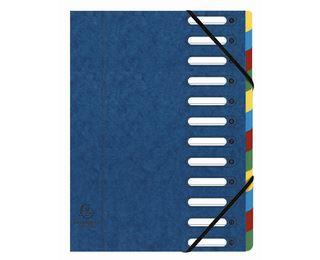 Exacompta Nature Future Harmonika - Classificatore - espandibile - 12 compartimenti - blu