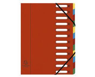 Exacompta Nature Future Harmonika - Classificatore - espandibile - 12 compartimenti - rosso