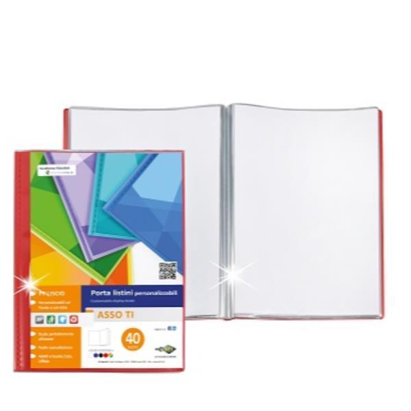 SEI ROTA ASSO TI PORTA LISTINO PERSONALIZZABILE IN PP 220X300 mm 6 BUSTE ROSSO