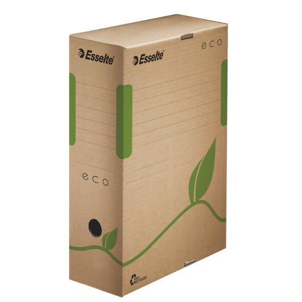 ESSELTE ECO 100 SCATOLA ARCHIVIO IN CARTONE RICICLATO 327X233X100 mm AVANA CONF 25 Pz.