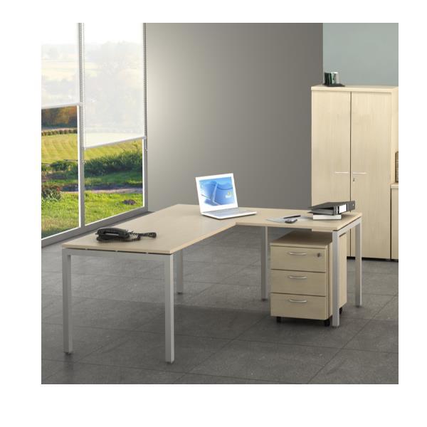 Scrivania Easy Plus - lineare - 120 x 80 x 72,5 cm - faggio