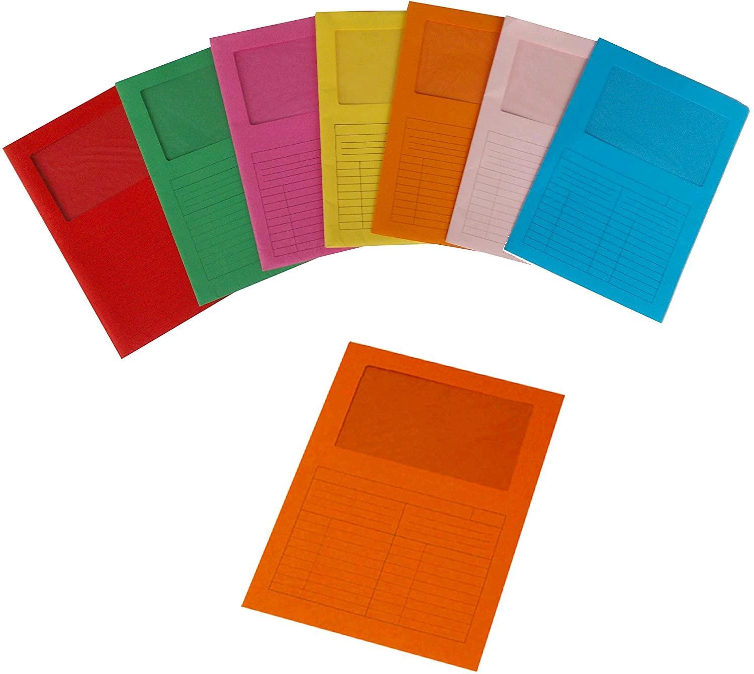 FRASCHINI CARTELLINE CON FINESTRA 200GR 22X31 CM ARANCIONE CONF 20 Pz.