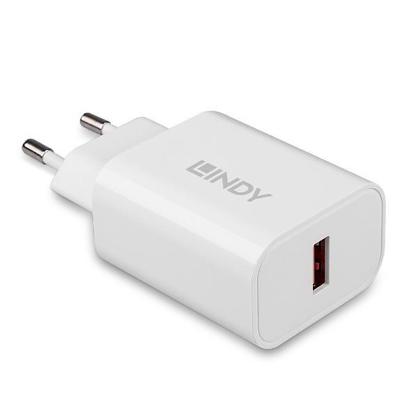 LINDY 18W 1 PORT USB TYPE A CHARGER
