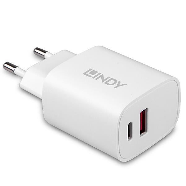 LINDY 20W USB TYPE A & C CHARGER