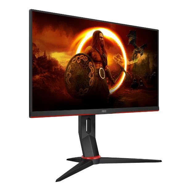 AOC AGON AG275QZ - AG5 Series - monitor a LED - gaming - 27" - 2560 x 1440 QHD @ 270 Hz - IPS - 400 cd/m² - 1000:1 - DisplayHDR 400 - 1 ms - 2xHDMI, 2xDisplayPort - nero, rosso