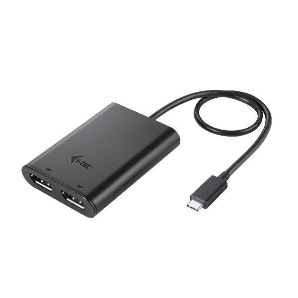i-Tec - Adattatore video esterno - USB-C 3.1 - 2 x DisplayPort - nero