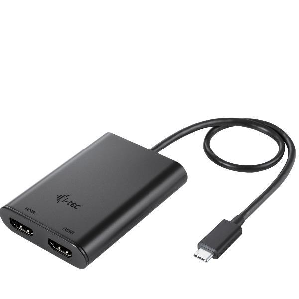 i-Tec - Adattatore video esterno - USB-C 3.1 - 2 x HDMI - nero