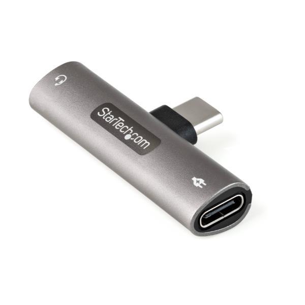 StarTech.com Adattatore USB C Jack audio - Caricatore USB-C e Adattatore cuffie con spinotto audio da 3.5mm. Caricabatterie USB Type-C - PD 60W - Per telefono/tablet/portatile USB-C (CDP235APDM) - Docking station - USB-C