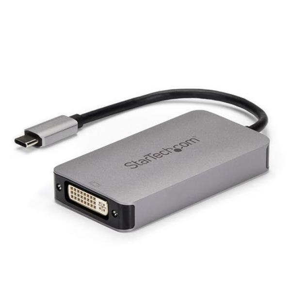 StarTech.com Adattatore USB-C a DVI - Connettività Dual-Link - Conversione Attiva - USB Tipo C a Dual-Link DVI - 2560x1600 - Adattatore video - legame doppio - 24 pin USB-C (M) a DVI-I (F) - USB 3.1 - 15.2 cm - attivo - grigio spazio - per P/N: TB4CDOCK