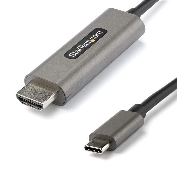 StarTech.com Cavo adattatore USB-C HDMI 4K 60Hz da 5m - Convertitore video type C a HDMI per monitor/display DP 1.4 Alt mode (CDP2HDMM5MH) - Cavo adattatore - 24 pin USB-C maschio a HDMI maschio - 5 m - nero - supporto 4K, attivo