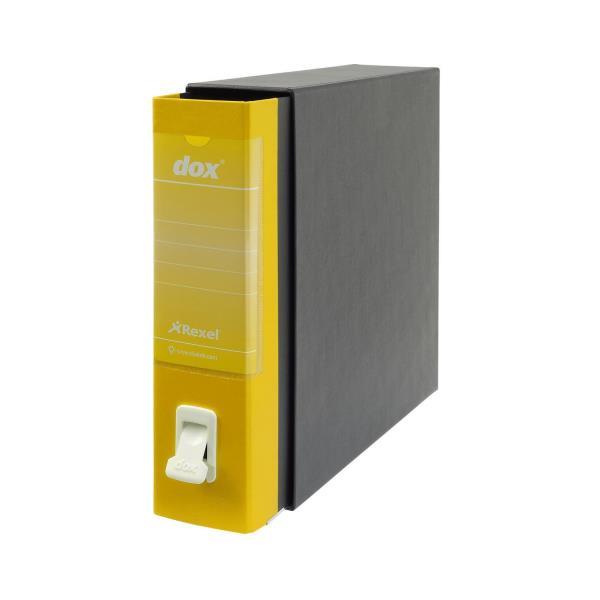 REXEL DOX 2 REGISTRATORE FORMATO PROTOCOLLO 285X350X80 mm COL. GIALLO CONF 6 Pz.
