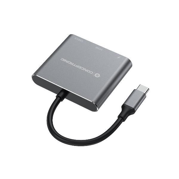 Conceptronic DOCKING STATION 3-IN-1 USB 3.2 GEN 1 -- 1x HDMI, 1x USB-C PD 100W, 1x USB 3.0