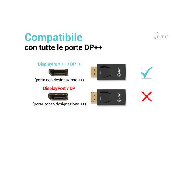 I-TEC ADATTATORE PASSIVO DA DISPAYPORT MASCHIO AD HDMI FEMMINA 4K/30Hz NERO