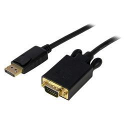 StarTech.com Cavo da DisplayPort a VGA da 4,6 m - Cavo adattatore da DisplayPort a VGA attivo - Video 1080p - Cavo monitor da DP a VGA - Convertitore da DP 1.2 a VGA - Connettore DP a scatto (DP2VGAMM6B) - Cavo DisplayPort - DisplayPort (M) a HD-15 (VGA)