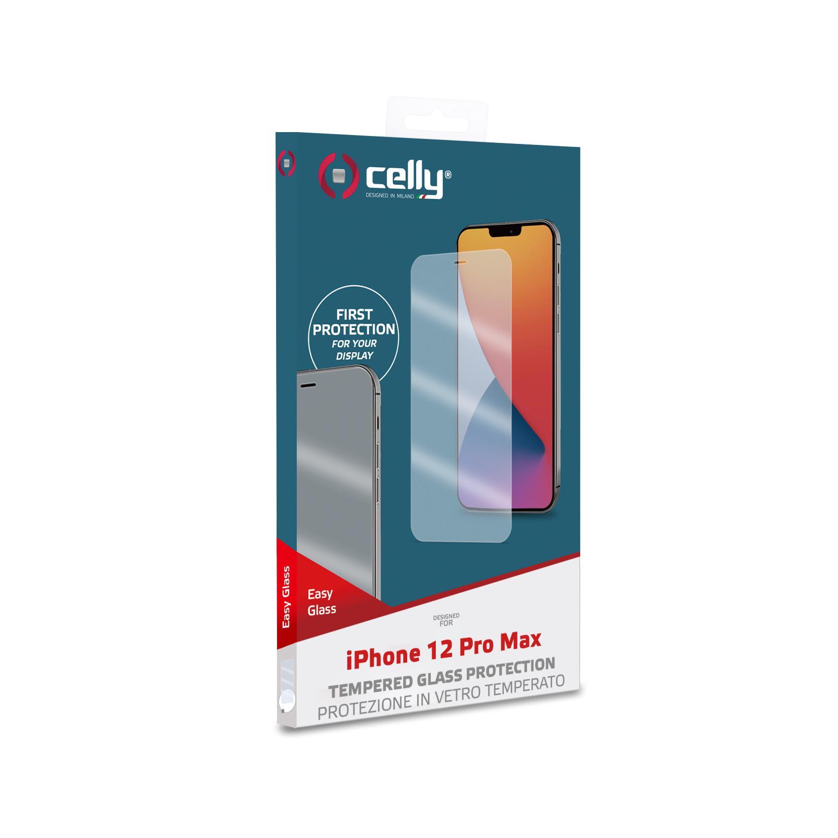 Celly Easy Glass - Protezione per schermo per telefono cellulare - vetro - per Apple iPhone 12 Pro Max