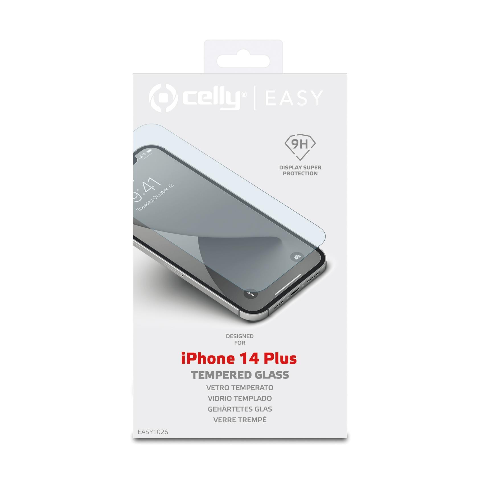 Celly Easy Glass - Protezione per schermo per telefono cellulare - vetro - per Apple iPhone 14 Plus