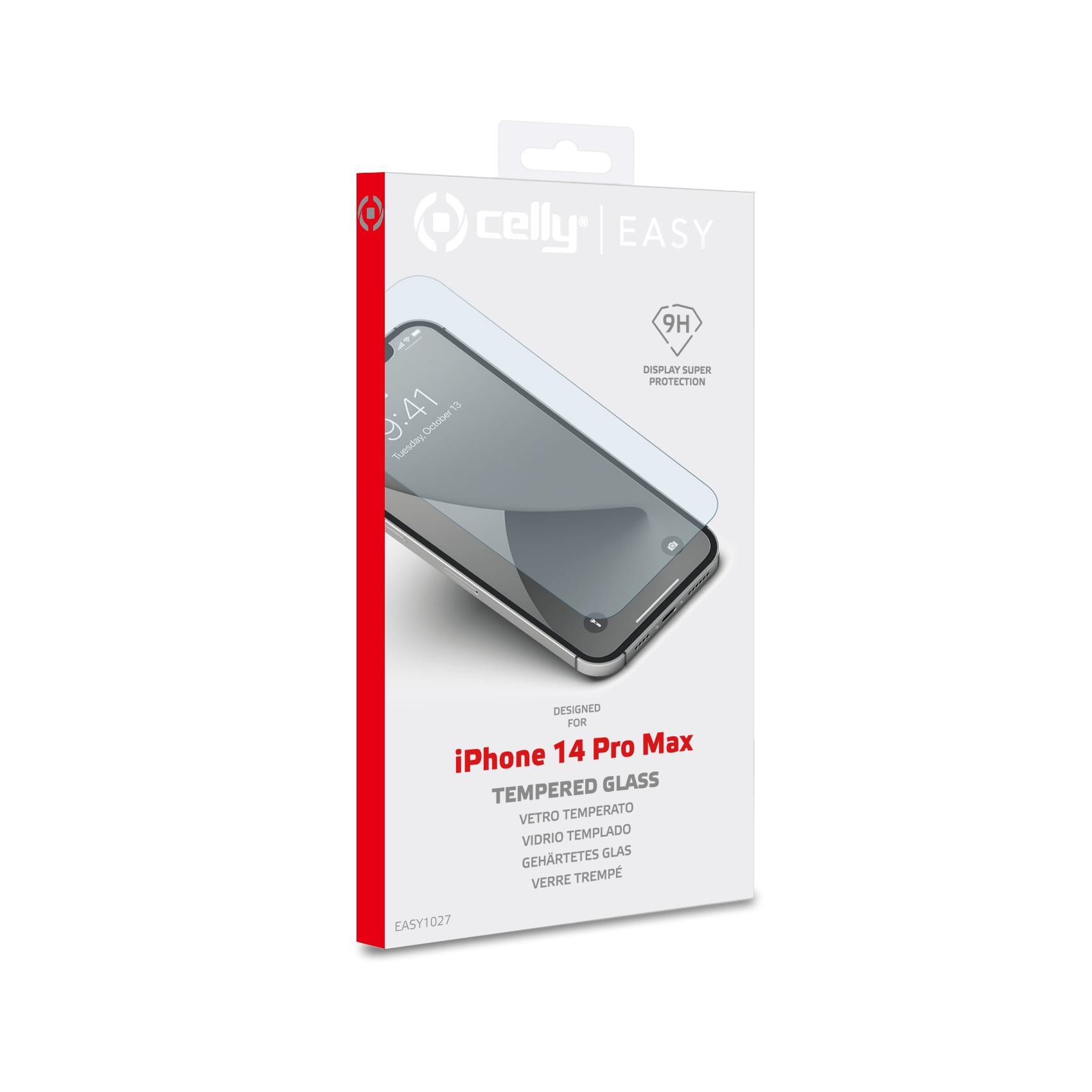 Celly Easy Glass - Protezione per schermo per telefono cellulare - vetro - per Apple iPhone 14 Pro Max