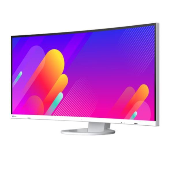 EIZO FlexScan EV3895-WT - Con FlexStand - monitor a LED - curvato - 37.5" - 3840 x 1600 UWQHD+ @ 61 Hz - IPS - 300 cd/m² - 1000:1 - 5 ms - 2xHDMI, DisplayPort, USB-C - altoparlanti - bianco