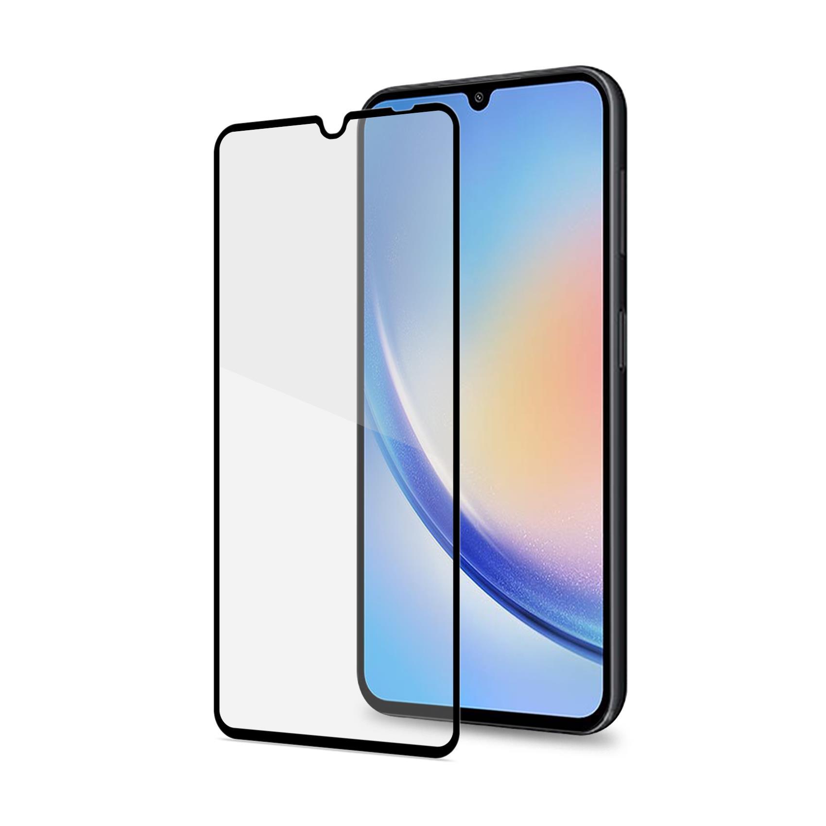 Celly Full Glass - Protezione per schermo per telefono cellulare - vetro - colore telaio nero - per Samsung Galaxy A34 5G