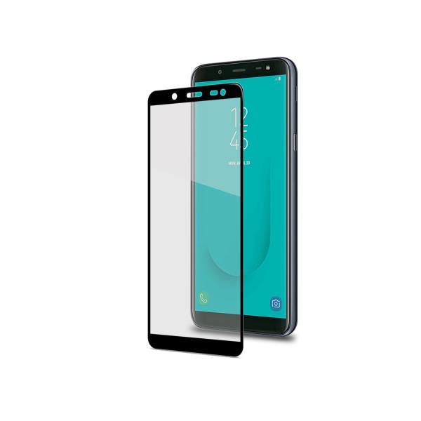 Celly FULLGLASS758BK - Protezione per schermo per telefono cellulare - vetro - colore telaio nero - per Samsung Galaxy J6