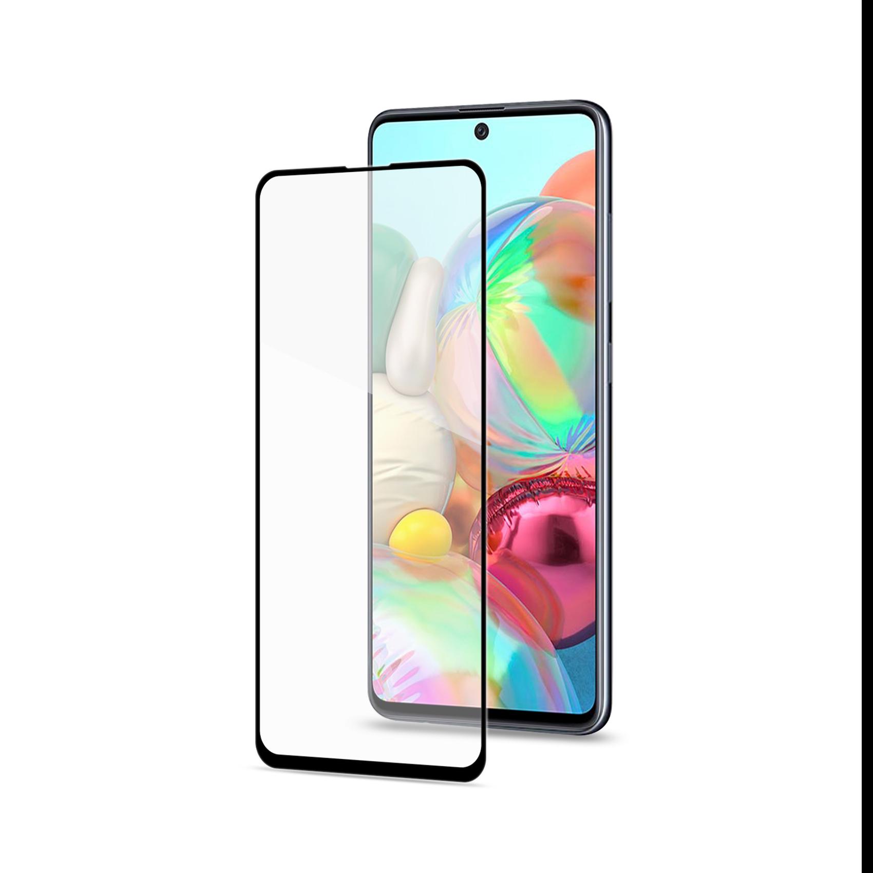 Celly Full Glass - Protezione per schermo per telefono cellulare - vetro - colore telaio nero - per Samsung Galaxy A71