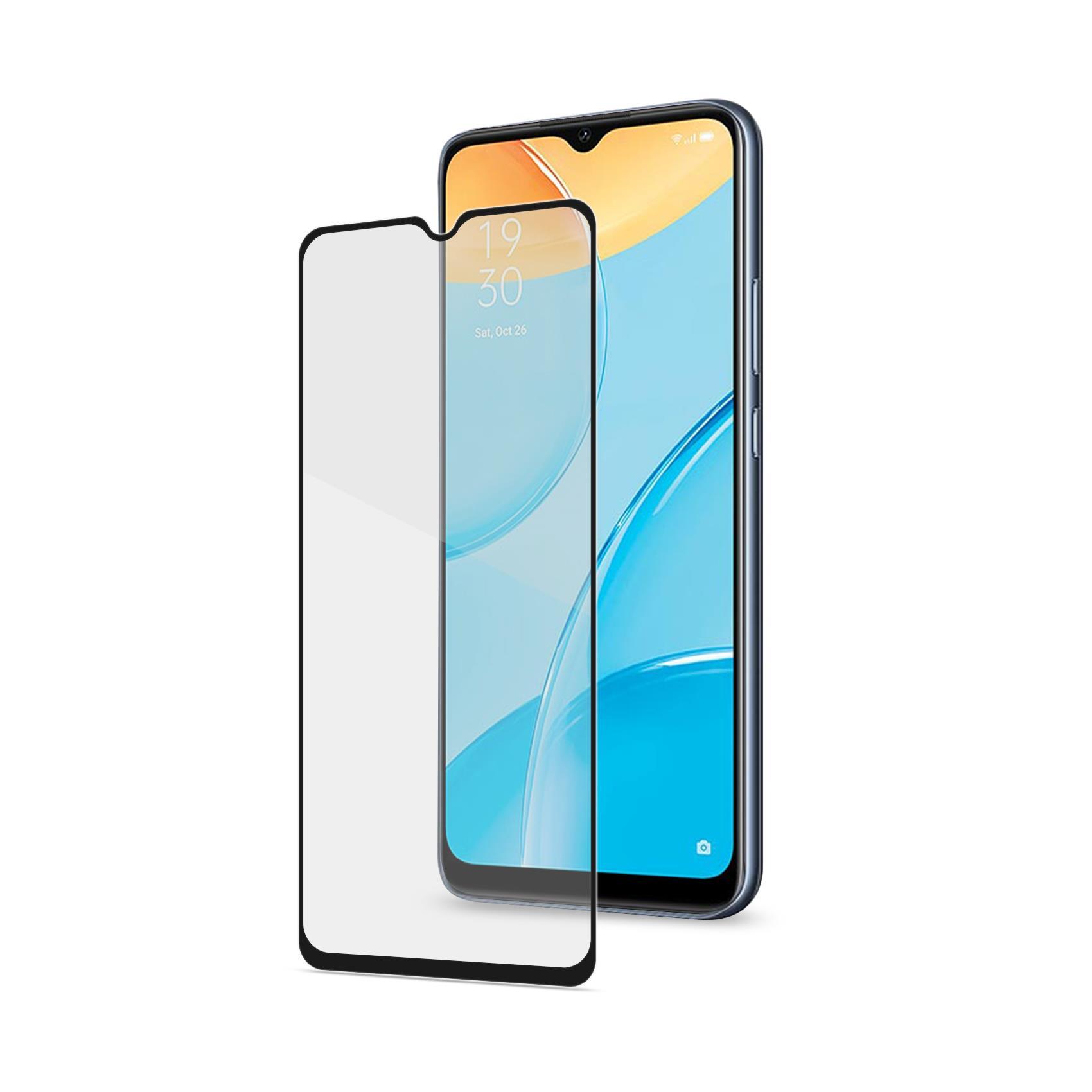 Celly Full Glass - Protezione per schermo per telefono cellulare - vetro - colore telaio nero - per OPPO A15, A15s