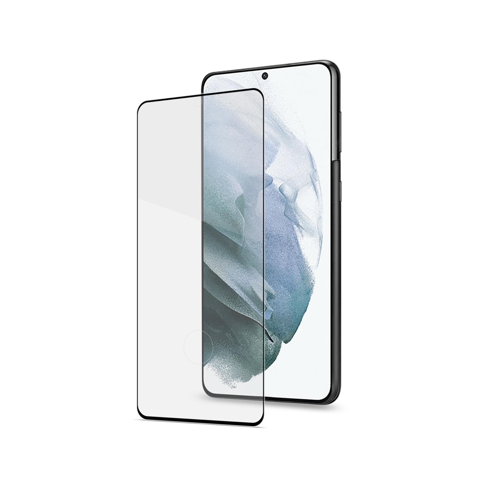 Celly Full Glass - Protezione per schermo per telefono cellulare - vetro - colore telaio nero - per Samsung Galaxy S21+ 5G