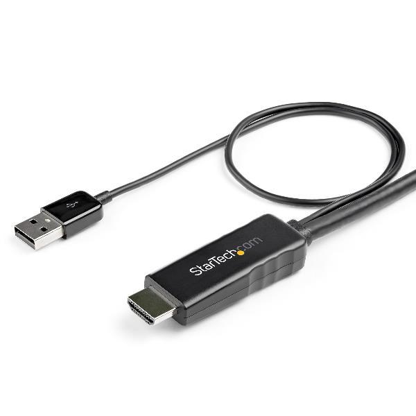 StarTech.com Cavo adattatore HDMI a DisplayPort da 3m alimentato via USB - Convertitore attivo HDMI 1.4 a DP 1.2 - 4K 30Hz (HD2DPMM3M) - Cavo video - HDMI, USB (solo alimentazione) maschio a DisplayPort maschio - 3 m - nero - supporto 4K, attivo