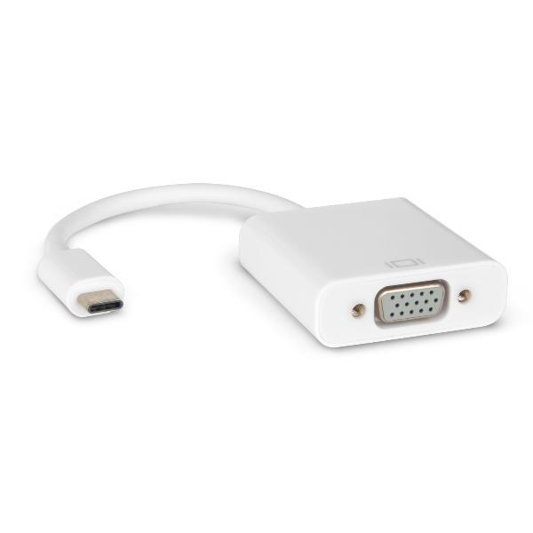 HAMLET HVATC2VGA ADATTATORE VIDEO USB TYPE-C 3.1 TO VGA 1080P BIANCO