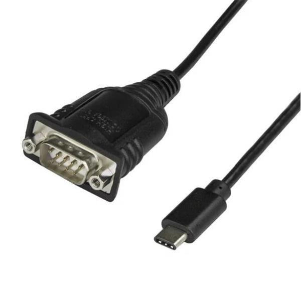 StarTech.com Adattatore USB-C a Seriale - USB-C a RS232 - USB-C a DB9 compatibile Windows / Linux / macOS - Cavo USB / seriale - DB-9 (M) a USB-C (M) - 40 cm - viti a serraggio manuale