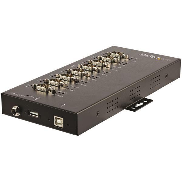 StarTech.com Adattatore Seriale Industriale RS-232/422/485 a 8 Porte USB - Protezione ESD 15kV - Scheda seriale - USB 2.0 - RS-232/422/485 x 8 - nero - Compatibile TAA