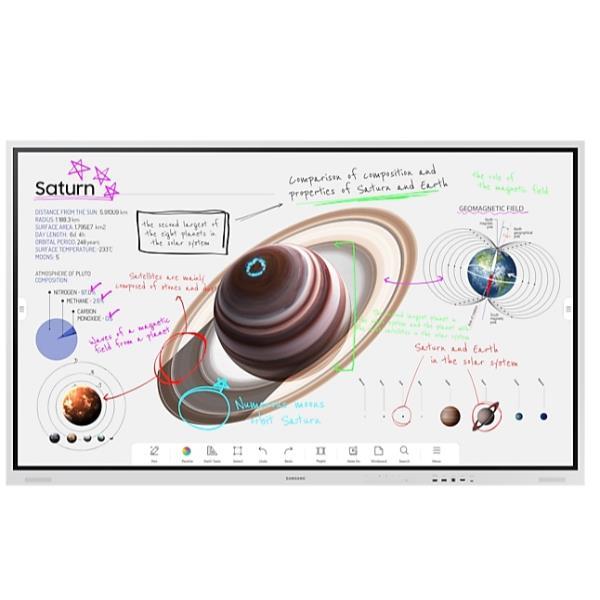 Samsung Flip Pro WM75B - 75" Categoria diagonale WMB Series Display LCD retroilluminato a LED - interattiva - con touch screen (multi touch) - Tizen OS 6.5 - 4K UHD (2160p) 3840 x 2160 - grigio chiaro