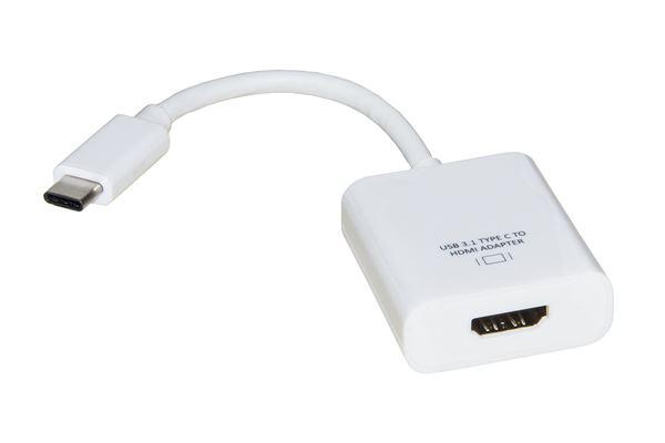 LINK LKADAT80 ADATTATORE VIDEO DA USB-C 3.1 GEN 1 MASCHIO A HDMI ULTRA HD 4K FEMMINA BIANCO