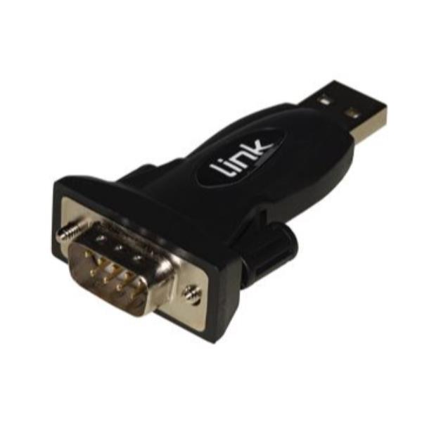 LINK LKCONV23 ADATTATORE DA USB 2.0 A SERIALE RS232 9 PIN MASCHIO CON CAVO 80 CM NERO