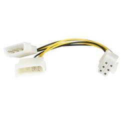 StarTech.com Cavo adattatore alimentazione Scheda video PCI Express - LP4 a 6 Pin - 15cm - Adattatore di alimentazione - Alimentazione interna 4 pin (M) a Cavo alim. PCI 6 piedini (M) - 15.2 cm - per P/N: ATX2POWER430, ATX2POWER530, RMC4450, ATX2POW500HS,