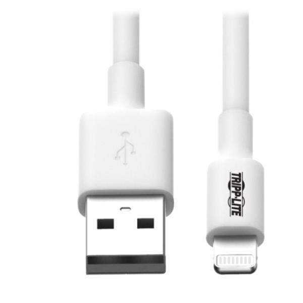Tripp Lite 3ft Lightning USB Sync/Charge Cable for Apple Iphone / Ipad White 3' - Cavo dati / alimentazione - USB maschio a Lightning maschio - 1 m - bianco