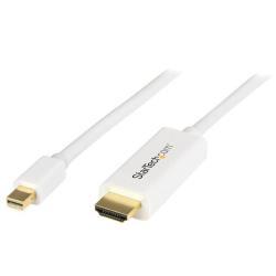 StarTech.com Cavo convertitore adattatore Mini DisplayPort a HDMI - mDP a HDMI da 1m - 4K bianco - Cavo adattatore - Mini DisplayPort maschio a HDMI maschio - 1 m - bianco - supporto 4K