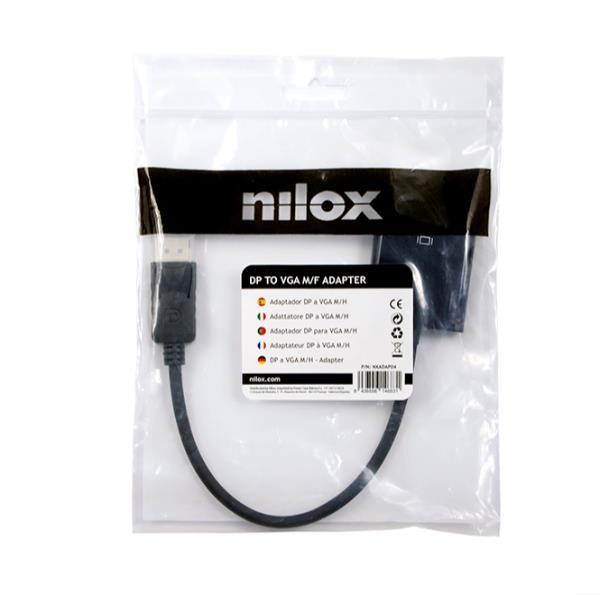 Nilox - Adattatore video - DisplayPort (M) a HD-15 (VGA) (F)