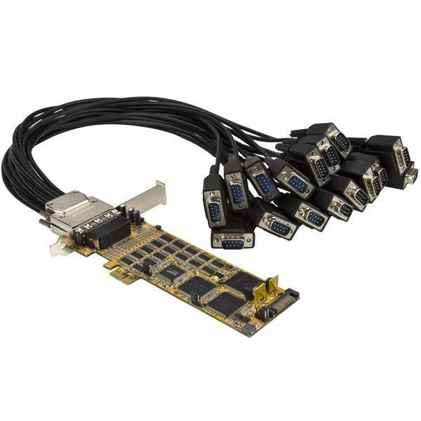 StarTech.com Scheda seriale a basso profilo da 16 porte - RS232 con 16 porte DB9 - PCI Express - Modulo di espansione - PCIe 1.1 profilo basso - RS-232 x 2 - giallo