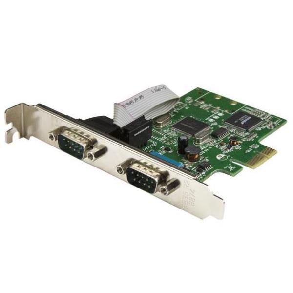 StarTech.com Scheda Seriale PCI Express da 2 porte DB9 con UART 16C1050 - RS232 - Scheda seriale - PCIe profilo basso - RS-232 x 2