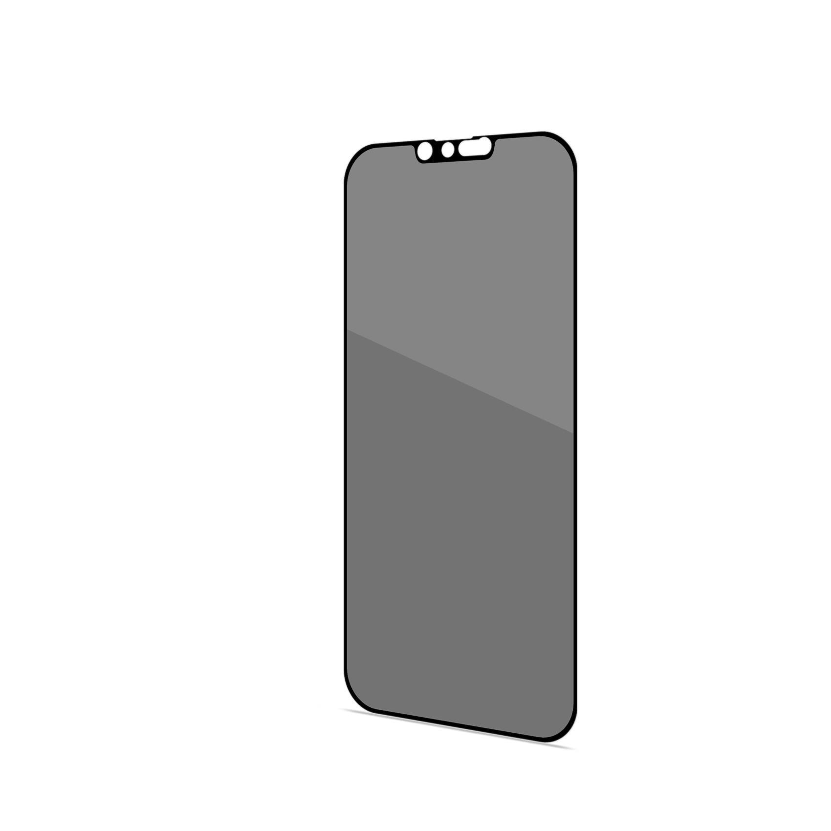 Celly Privacy Full Glass - Protezione per schermo per telefono cellulare - 3D - vetro - con filtro privacy - A due vie - colore telaio nero - per Apple iPhone 14