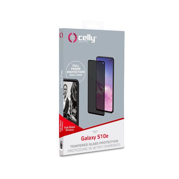 Celly - Protezione per schermo per telefono cellulare - vetro integrale - 3D - vetro - con filtro privacy - A due vie - colore telaio nero