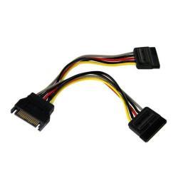 StarTech.com Cavo di alimentazione SATA - Cavo Sdoppiatore Y di Alimentazione SATA - Connettore alimentazione splitter SATA M/F da 15 cm - Power splitter - alimentazione SATA (M) a alimentazione SATA (F) - 15.2 cm - per P/N: BRACKET125PT, BRACKET125PTP, B