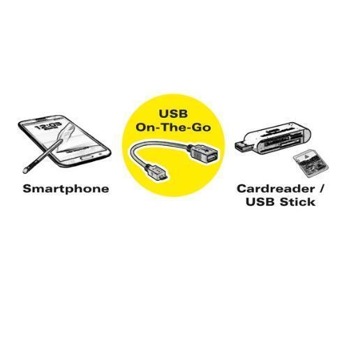 Roline - Cavo USB - Micro-USB Tipo B (M) a USB (F) - USB 2.0 OTG - nero